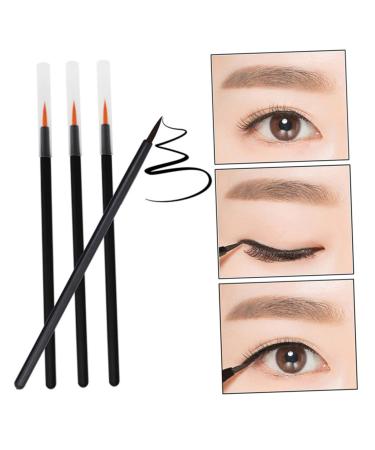 Beavorty Eyelash Brush 50pcs Disposable Eyeliner Brush Gel Eyeliner Brush Disposable Eyeliner With Hat Miss
