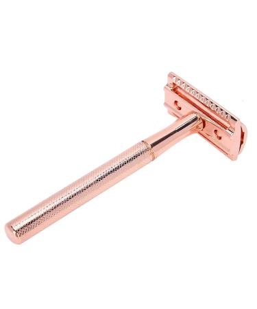 EVTSCAN Men Manual Razor - Zinc Alloy Non-Slip Double Edge Razor with Blade in Rose Gold | Premium Shaving Experience - Buy Online on GoSupps.com
