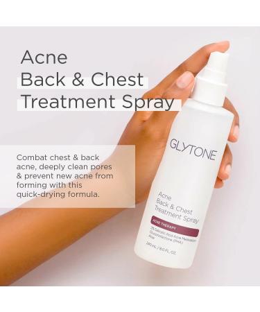 Glytone Acne Treatment Spray - 2% Salicylic Acid for Body Acne - 8 fl. Oz. - Fragrance-Free - Buy Online on GoSupps.com