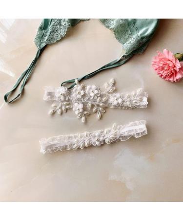 JWICOS 2Pcs Bride Wedding Lace Garters - White Bridal Leg Band for Women | Bridal Accessories - Buy Online on GoSupps.com