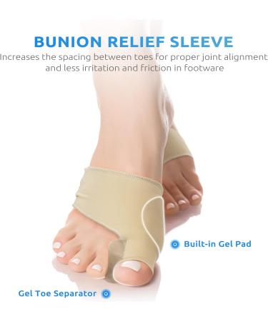 DOEPLEX Bunion Corrector Kit - 7Pcs Adjustable Splint for Men & Women, Pain Relief Hallux Valgus Brace - Day/Night Support, Sizes Men 7-12/Women 8-9 - Buy Online on GoSupps.com