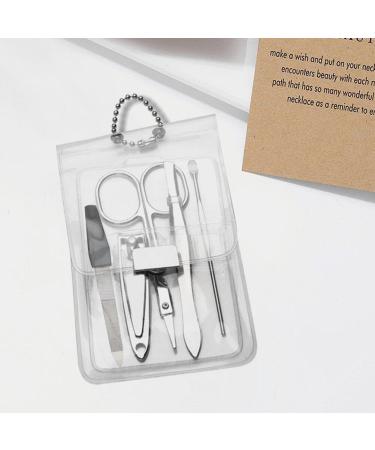 Fingernail Scissors Nail Care Kit for Women Unisex Travel Gift Clear Manicure Bag Pedicure Set Cutters Drop Shipping - Buy Online on GoSupps.com