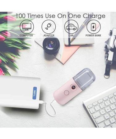 Face Mister Spray Bottle Face Mister 30ml Mini Water Mister for Face Mister Spray Bottle USB Rechargeable Handy Mist Sprayer for Moisturizing Hydrating Skin Care Makeup light red - Buy Online on GoSupps.com