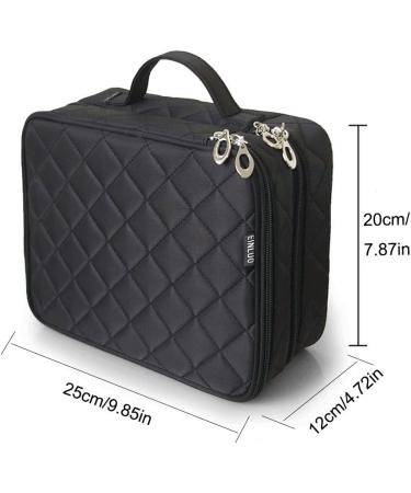 ONEGenug Large Travel Cosmetic Bag for Women & Girls - Black Makeup Organizer - Perfect for International Shipping - Buy Online on GoSupps.com