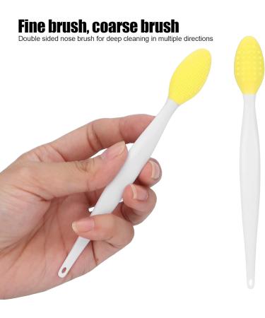 Silicone Nose & Lip Cleansing Brush - Double Sided Exfoliating Facial Brush for Blackhead Removal, Lip Scrubs & Moisturizing - Yellow - Buy Online on GoSupps.com