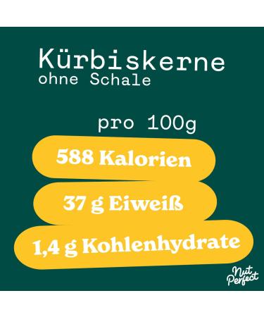 Nut Perfect Pumpkin Seeds | Peeled & Gently Dried | Unsalted & Aromatic | Grown in Northern Germany | 100g - Buy Online Internationally - Buy Online on GoSupps.com