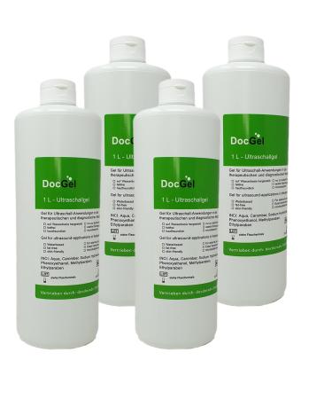 Docgel-ultrasound gel for ultrasound devices sonography gel leading gel contact gel ultrasound gel transmission gel medically glide gel (4x 1000ml)
