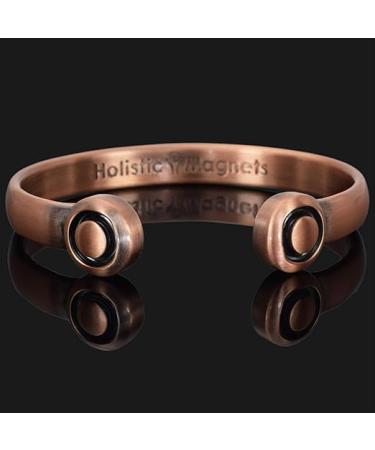 Holistic Magnets Solid Copper Magnetic Bracelet Men Women Copper Bangle High Power Neodymium Magnets Unisex Adjustable HPC - M: Wrist 16–19.5cm/6.3–7.7” - Buy Online on GoSupps.com