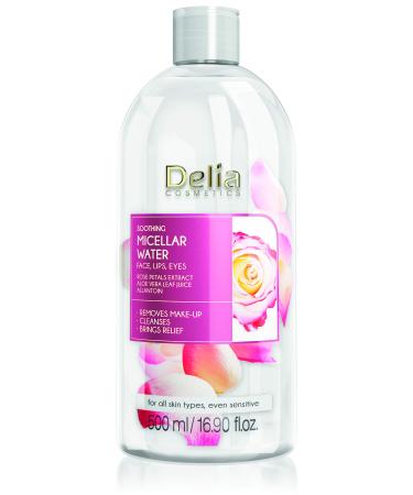 Delia Cosmetics Delia Cosmetics - Soothing micellar water - Facial cleansing with rose petals and allantoin extract - Clean soft fresh and soothed skin - For dry and dehydrated skin - 500ml
