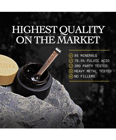 Based Shilajit | Pure Shilajit Resin with Max Potency, Energy & Immune Support for Men and Women | Rich in Fulvic Acid and 85+ Trace Minerals, 60 Servings - Buy Online on GoSupps.com