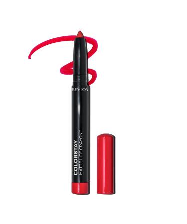 REVLON ColorStay Matte Lip Crayon in Air Kiss - Smudgeproof, Water-Resistant & Non-Drying - Includes Built-in Sharpener - 1 Count - Buy Online on GoSupps.com