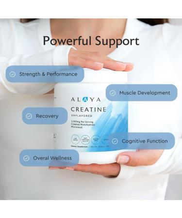 Alaya Multi Collagen Powder (40 Servings) & Micronized Creatine Monohydrate (5 g) Bundle Unflavored, Non-GMO Supplements for Muscle Energy, Skin, Hair & Joint Support - Buy Online on GoSupps.com