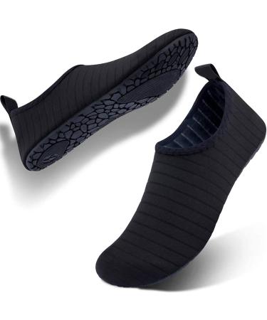 Felove bathing shoes water shoes beach shoes surf shoes barefoot shoes Breatatable swimming shoes slippers yoga shoes for water sports for women men black TW 38 EU