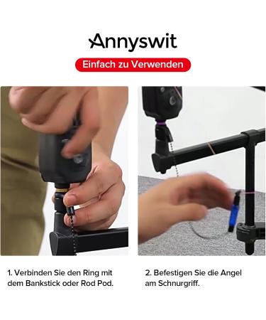 Anyswit 4-Piece Carp Fishing Swimmers with Bite Indicator Light | Versatile Swingers for Night Fishing & Multiple Positions - Buy Online on GoSupps.com