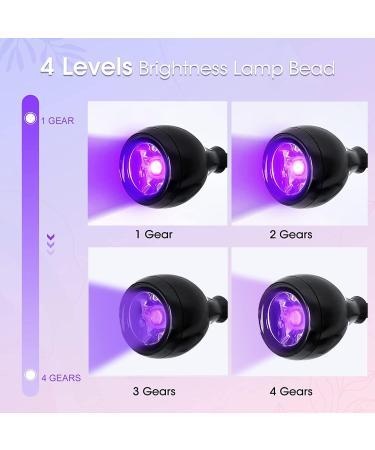 TOEDO 3W UV LED Gel Nail Lamp | 4 Levels Setting Gooseneck Lamp Clip | Professional Nail Dryer for Gel Polish | Black Nail Art Accessories - Buy Online on GoSupps.com