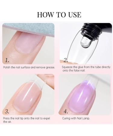 Bexdug Clear Hard Gel for Natural Nails | Strong Grip and | 30ml Anti-Stick Powerful Adhesion for Women - Buy Online on GoSupps.com