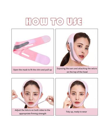 ChGrow Double Chin Reducer Strap - Face Slimming V Line Lifting Pink Chin Strap | Reusable Chin Strap for Double Chin Reduction - 26x3.3x0.04 Inch - Buy Online on GoSupps.com