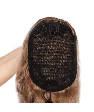 Pferdeschwanz Hair Extension Clip - 66cm Afro Curly Ponytail | Natural Blond & Brown | Easy Braid Clip-On - Buy Online on GoSupps.com