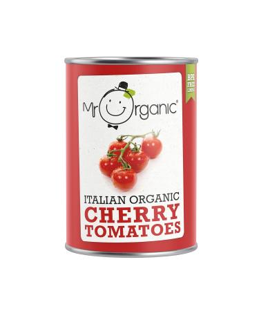 Mr Organic - Italian Organic Cherry Tomatoes 400g tins - Non GMO & Preservative Free - Gluten Free & Vegan - Made With Italian Cherry tomatoes & Tomato Juice - Pack of 1 Cherry 400 g (Pack of 1)