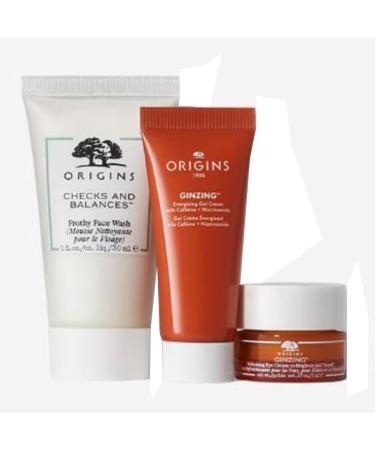 Origins Hello Radiance Trio Set - Travel Size Face Wash Gel Cream & Eye Cream - Boost Your Glow - Buy Online on GoSupps.com