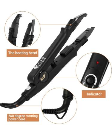 HAUSPROFI Professional Heat Tongs for Hair Extensions - Black Hair Iron for Effortless Styling - Buy Online on GoSupps.com