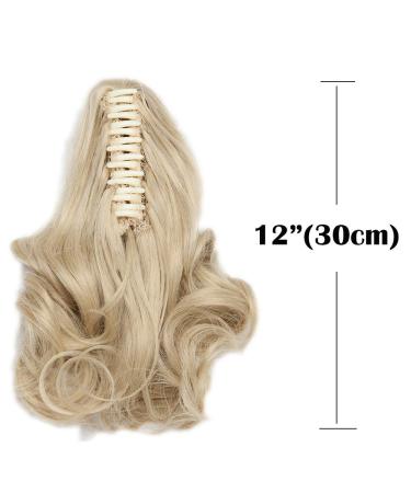 SEGO Ponytail Extension - Voluminous Wavy Real Hair Top Piece - Ashblond Mix - 30cm (110g) - International Shipping Available - Buy Online on GoSupps.com