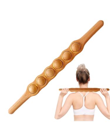 Jingling roll rod back massage device made of wood muscle scooter stick makes muscle stiffness and sore muscles Gua Sha for thighs calf arm forearm neck knee tendon