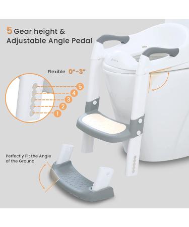 JASSONE Potty Training Seat Toddler Step Stool 2 in 1 Toilet for Kids - Grey, Anti-Slip Pad, Splash Guard - Boys Girls Potty Training - Buy Online on GoSupps.com