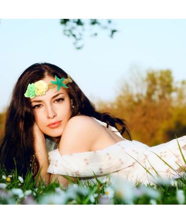Starfish Shell Wave Headband - Boho Elastic Flowers Hair Accessory - Buy Online on GoSupps.com