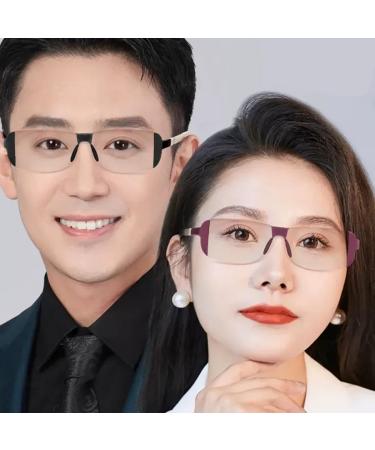 Flexible TR90 Rimless Blue Light Blocking Reading Glasses Multifocus Computer Readers Anti Eyestrain Eyeglasses(Couleur:Red Grandeur:2.0x) - Buy Online on GoSupps.com