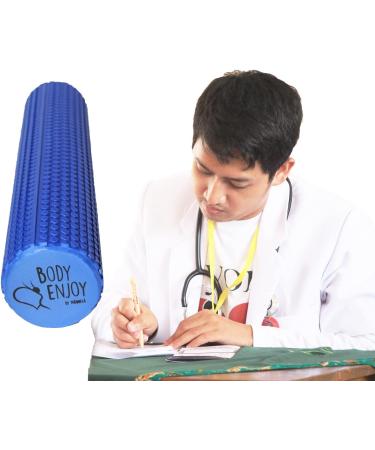 Medium Fascia Roll for Back Massage Reprochplace Stretching Tool 9.5cm x 43cm (Ocean Blue) | Yoga & Pilates Foam Rollers for Neck & Trigger Point Pain Relief - Buy Online on GoSupps.com