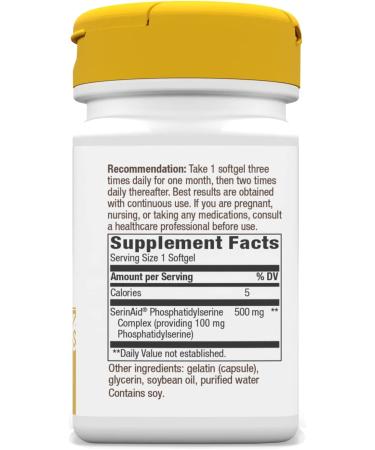 Nature's Way Phosphatidylserine 100 mg - 60 Softgels for Brain Health - Buy Online on GoSupps.com