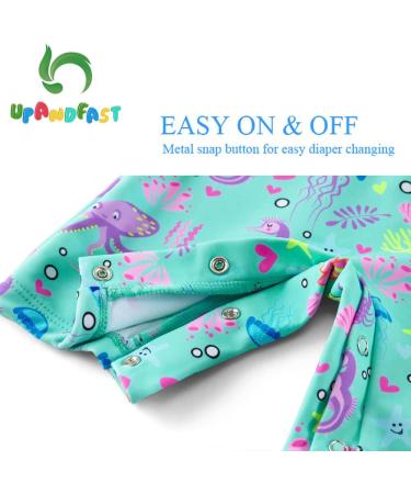 UPF 50+ Green Octopus2 Baby Zipper Swimwear | Snap Bottom Toddler Swimsuit 6-9 Months - Buy Online on GoSupps.com