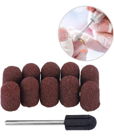 BOROCO Nail Drill Block - 10 Piece Set of Grinding Caps for Professional Manicure & Pedicure Tools - Special Head Polishing & Sanding Cap (7x13cm) - Perfect for Electrical Nail Files - Buy Online on GoSupps.com