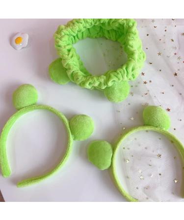 Frog Headband Hair Band Green Frog Spa Headband Makeup Hair Hoop Elastic Stretchy Head Band Elastic Broadside Hair Band Hair Jewelry for Face Washing Shower Sports Yoga Beauty Skincare Style 1 - Buy Online on GoSupps.com
