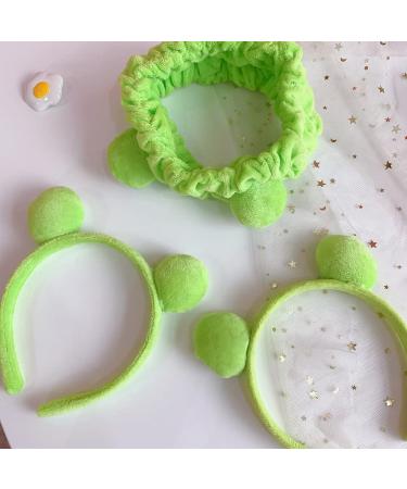 Funny Frog Headband for Women - Elastic Coral Fleece Hair Wrap for Makeup Shower and Sports - Buy Online on GoSupps.com