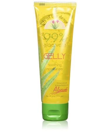 Lily of the Desert Topical Certified Organic Aloe Vera Gel, Aloe Vera Gelly, Cools Sensitive Skin after Sun, Naturally Hydrating & Soothing Body & Face Moisturizer, 4 Fl Oz