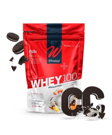 Wheyland whey 100-1000g whey protein concentrate SP8011 Instant from ARLA 100% pure whey protein for quick muscle building (white cookies)