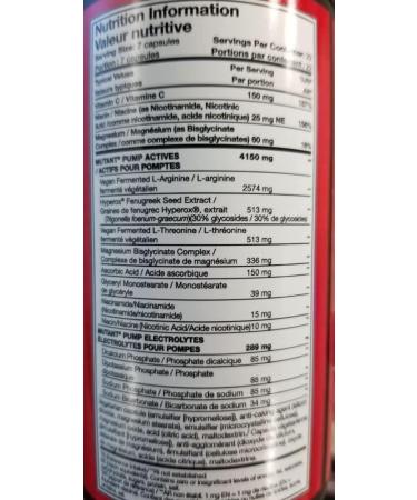 Mutant Pump - 154 Caps | Powerful Pre-Workout Formula | Buy Internationally - Buy Online on GoSupps.com