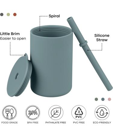 Baby Sippy Cup 2 Pack Silicone Trainer Cup for Toddlers - Unbreakable, Spill Proof, Non-Slip Handles - 6 oz - Boys & Girls (Ether & Sage) - Buy Online on GoSupps.com