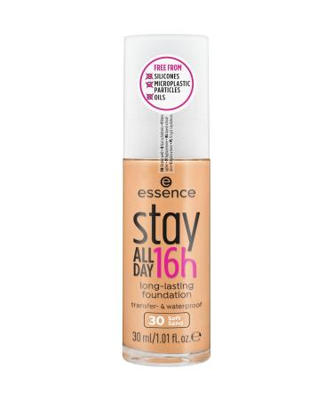 essence cosmetics stay ALL DAY 16h long-lasting Foundation 30 Soft Sand 30 Soft Sand 30 ml (1 pack)