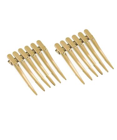 12pcs Salon Hairdressing Cutting Hairpins - Golden Styling Clips for Dyeing & Hairdressers - Buy Online on GoSupps.com