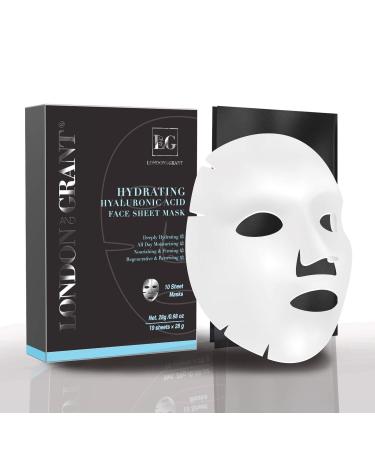 Sheet Masks For Face - Firming Face Mask Sheet For All Skin Types - Anti Aging Face Mask With Vitamin C Collagen Hyaluronic Acid - Deep Hydrating Sheet Masks - 10 Sheets 0 Ounce (Pack of 10)