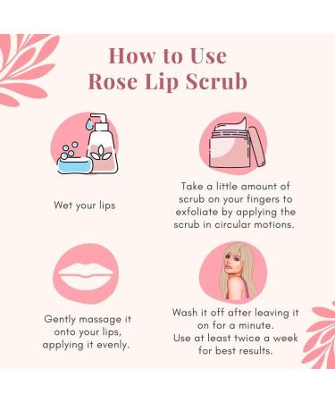 Rose Lip Scrub - Exfoliate & Moisten for Soft Pink Lips | 15g | Shop Internationally - Buy Online on GoSupps.com