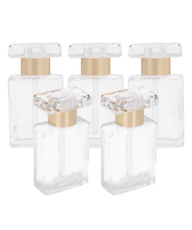 Perfume Bottle Sturdy and Durable Glass Material Practical Essential Oil Bottle for Travel Camping Business Trip Home (Gold)