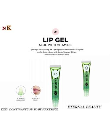 NK Hydrating Lip Gel - 5 Flavors with Rosehip, Argan Oil, Mint, Aloe - Moisturizing Clear Gloss - Buy Online on GoSupps.com