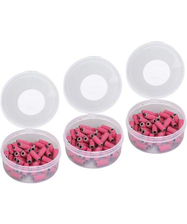 Nail Art Sanding Caps Dead Skin Removal Manicure Polishing Grinding Bands with Storage Box Small (Rose Red) - Buy Online on GoSupps.com