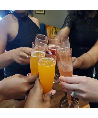 Hedume 70 Pack Pink Champagne Flutes - 5oz Disposable Plastic Wine Glasses for Wedding, Party, Valentine's Day - 2-Piece Disposable Champagne Glasses - Buy Online on GoSupps.com