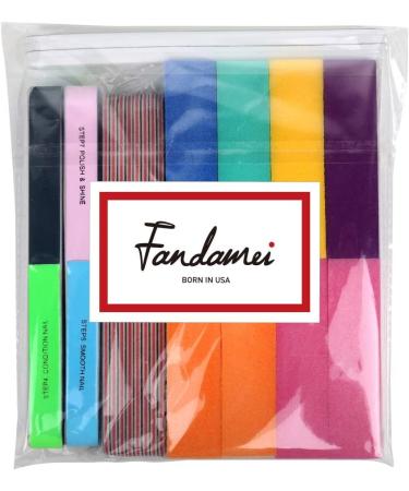 FANDAMEI Nail Files and Buffers 100/180 400/4000 Grit Professional Manicure Tools Kit Rectangular Art Care Buffer Block Tools 7 Ways Buffer Block for Trim Polish and Shine Nail 20Pcs/Pack - Buy Online on GoSupps.com