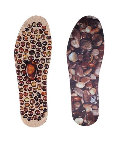 Acupressure Mat Shoe Soles Cobblestone Massage Insoles Therapy Acupressure Foot Pad Reflexology Foot Decompression Insole for Men Women L